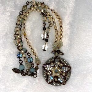 Vintage Medallion Necklace Protector Seal of Archangel Gabriel